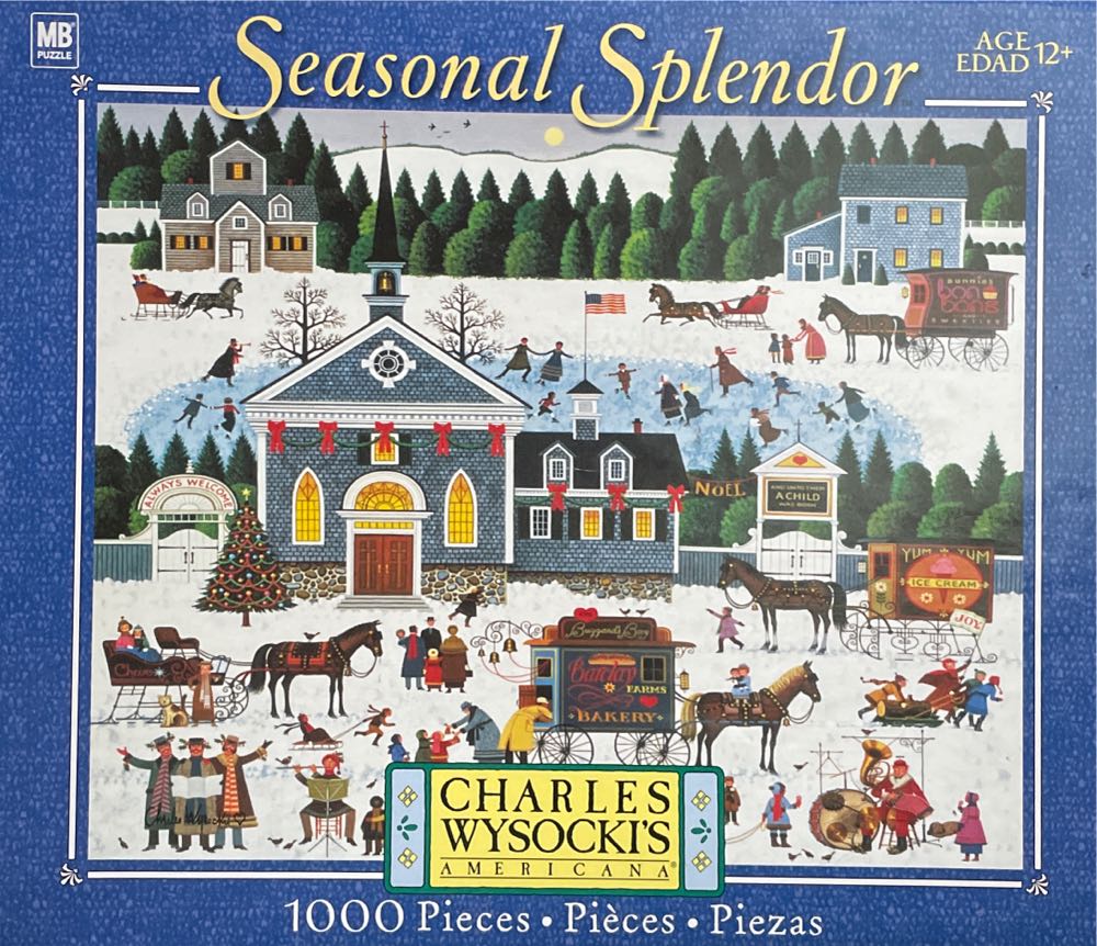 Wysocki Churchyard Christmas - Milton Bradley (MB) 🇺🇸 puzzle collectible [Barcode 653569063018] - Main Image 2