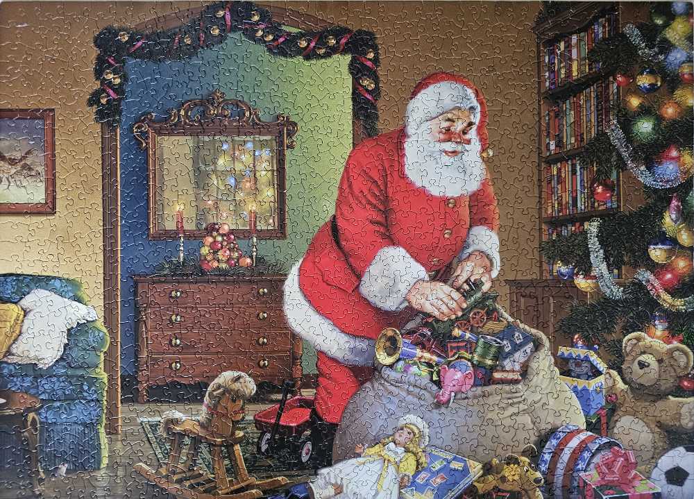 Santa Always Delivers - Cobble Hill puzzle collectible [Barcode 625012516112] - Main Image 2