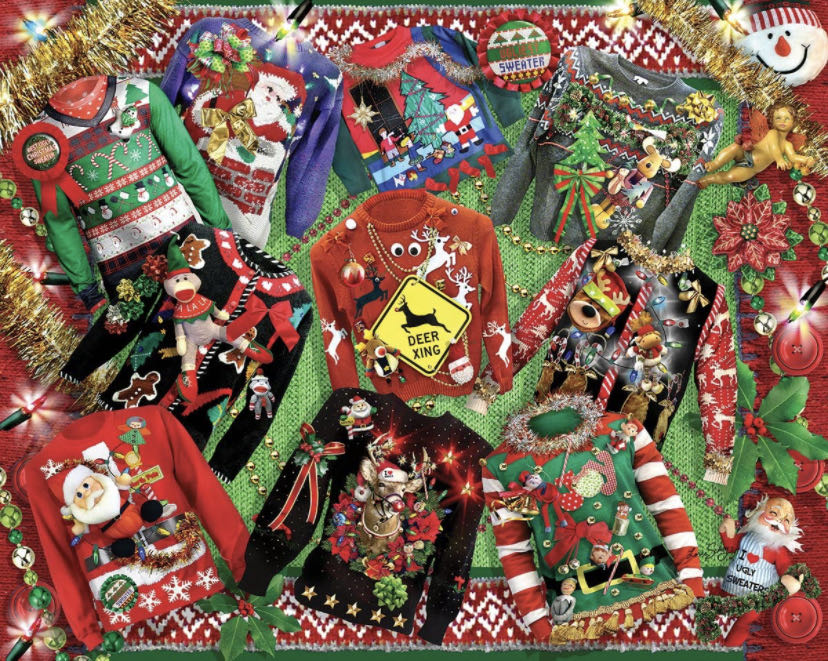Ugly Christmas Sweaters - White Mountain Puzzles puzzle collectible [Barcode 724819257645] - Main Image 2