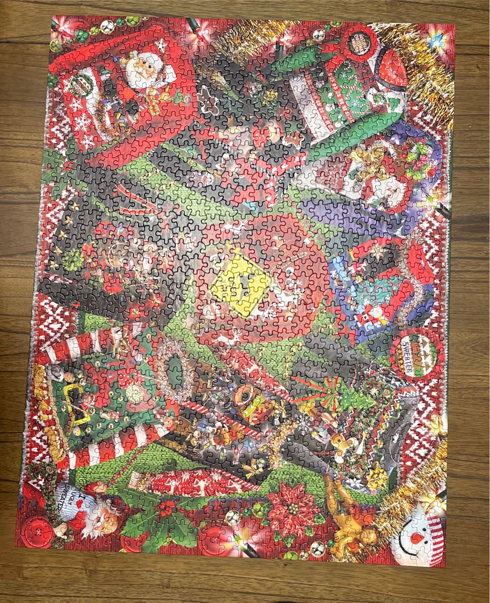 Ugly Christmas Sweaters - White Mountain Puzzles puzzle collectible [Barcode 724819257645] - Main Image 3