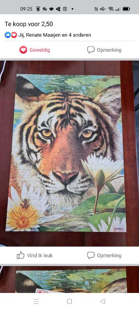 Tijgerpuzzel - Jumbo puzzle collectible - Main Image 2