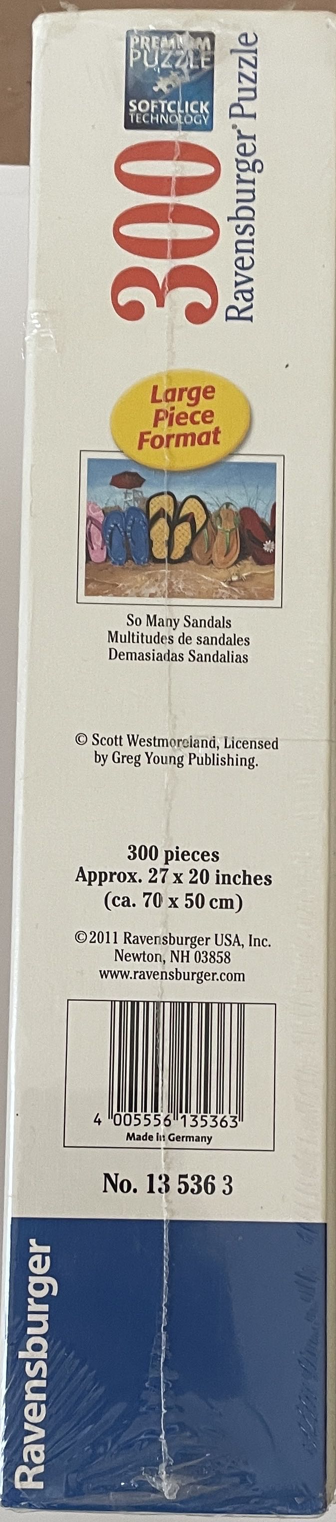 So Many Sandals - Ravensburger puzzle collectible [Barcode 4005556135363] - Main Image 2