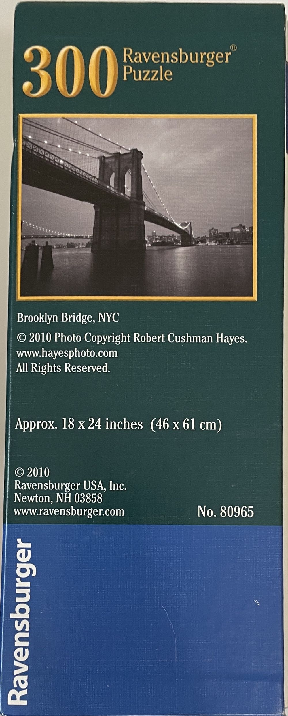 Brooklyn Bridge, NYC - Ravensburger puzzle collectible [Barcode 666723809650] - Main Image 2