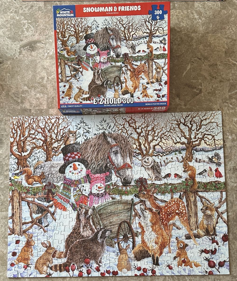 Snowman & Friends - NFS (NIB) - White Mountain puzzle collectible [Barcode 724819265893] - Main Image 2