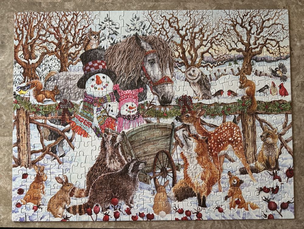 Snowman & Friends - NFS (NIB) - White Mountain puzzle collectible [Barcode 724819265893] - Main Image 3