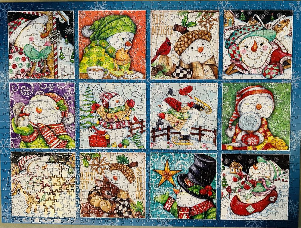 Merry Snowman Quilt - Bits And Pieces puzzle collectible - Main Image 2