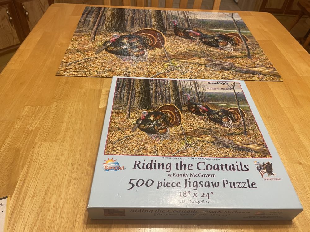 Riding The Coattails - SunsOut puzzle collectible [Barcode 796780308077] - Main Image 3