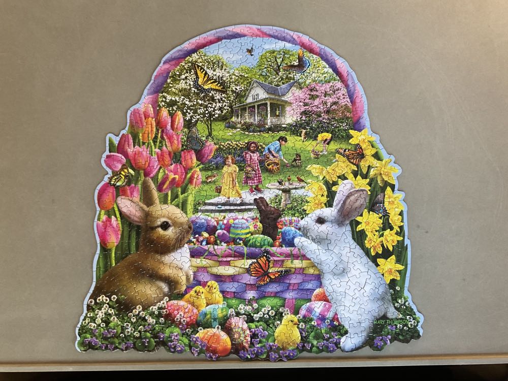 Easter Basket Bunnies - Bits And Pieces puzzle collectible [Barcode 192949070845] - Main Image 2