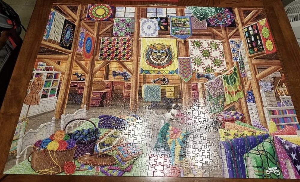 Quilted with Love - SunsOut puzzle collectible - Main Image 2