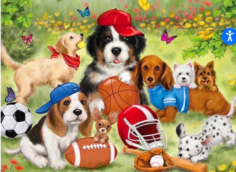 Sporty Pups (v) Cheryl - Bits And Pieces puzzle collectible - Main Image 2