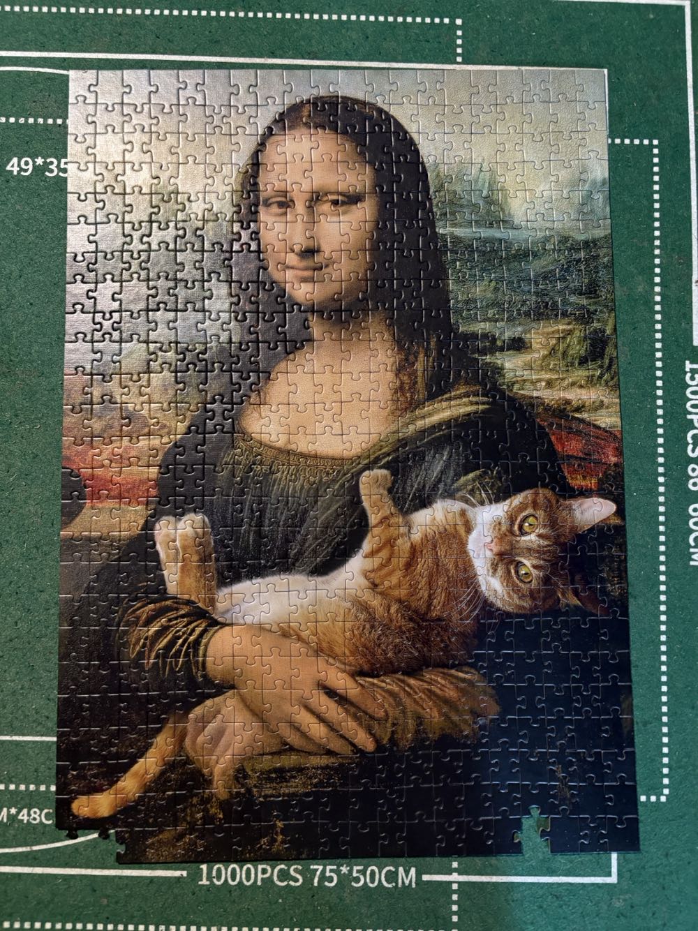 Mona Lisa And Purring Kitty - Trefl - Art Collection puzzle collectible [Barcode 5900511372946] - Main Image 2