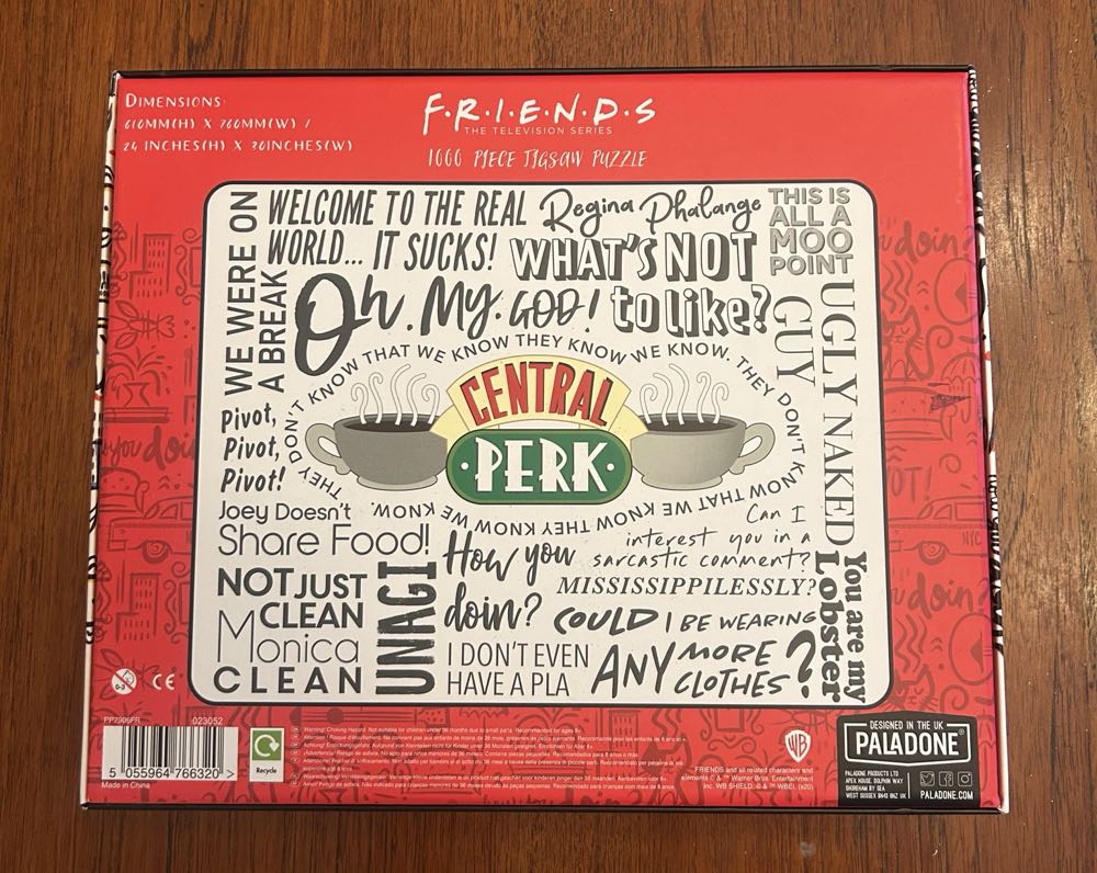 Friends Central Perk - Paladone puzzle collectible [Barcode 5055964766320] - Main Image 2