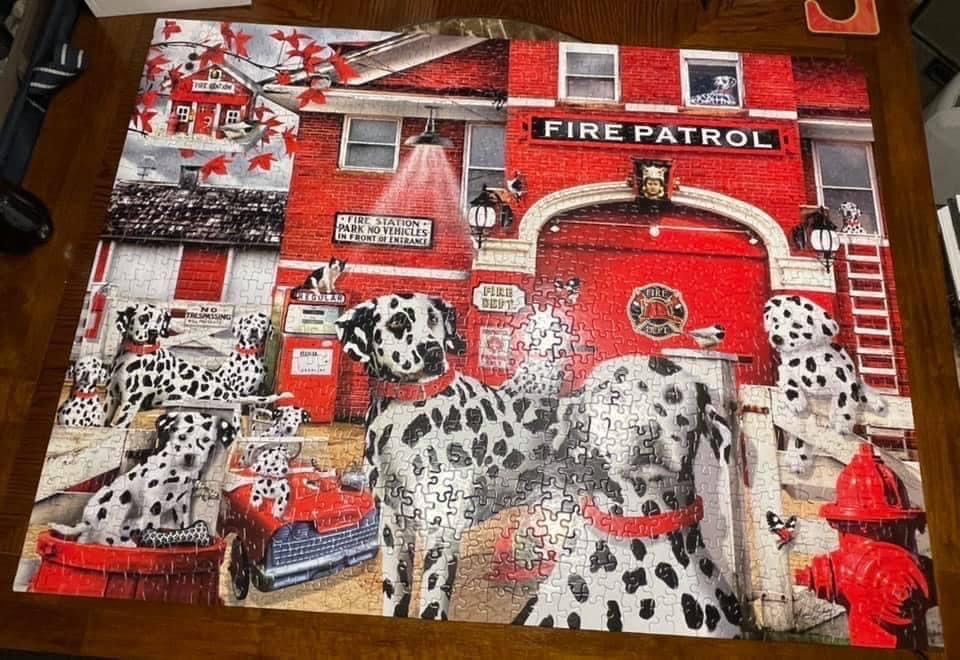 Dalmatian Station - SunsOut puzzle collectible [Barcode 796780351455] - Main Image 2