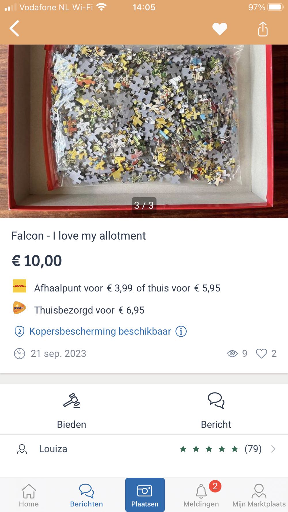 I ❤️ my Allotment (Checken) - Jumbo puzzle collectible [Barcode 8710126156308] - Main Image 4