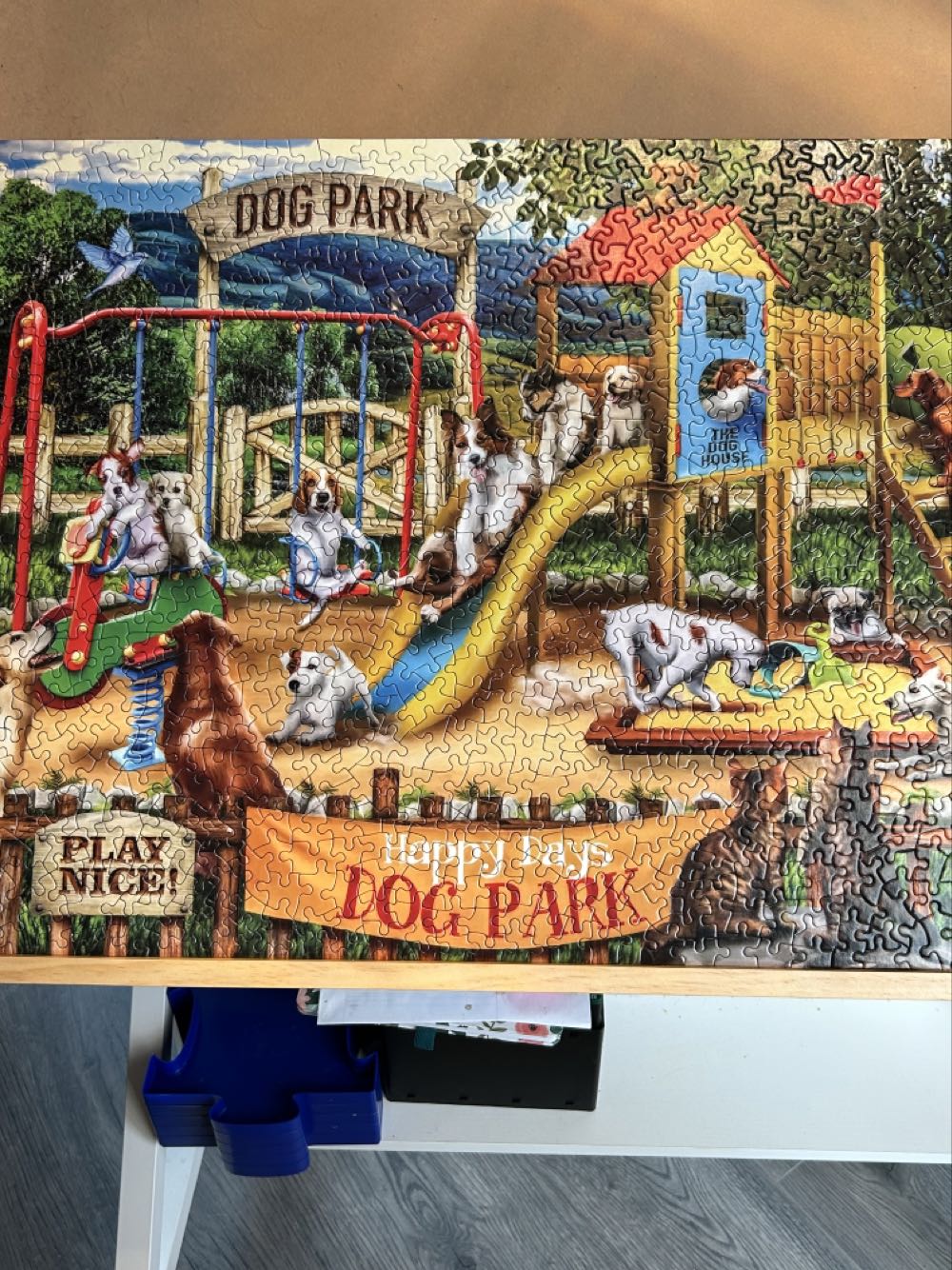 Happy Days Dog Park Jenn - SunsOut puzzle collectible [Barcode 796780285385] - Main Image 2