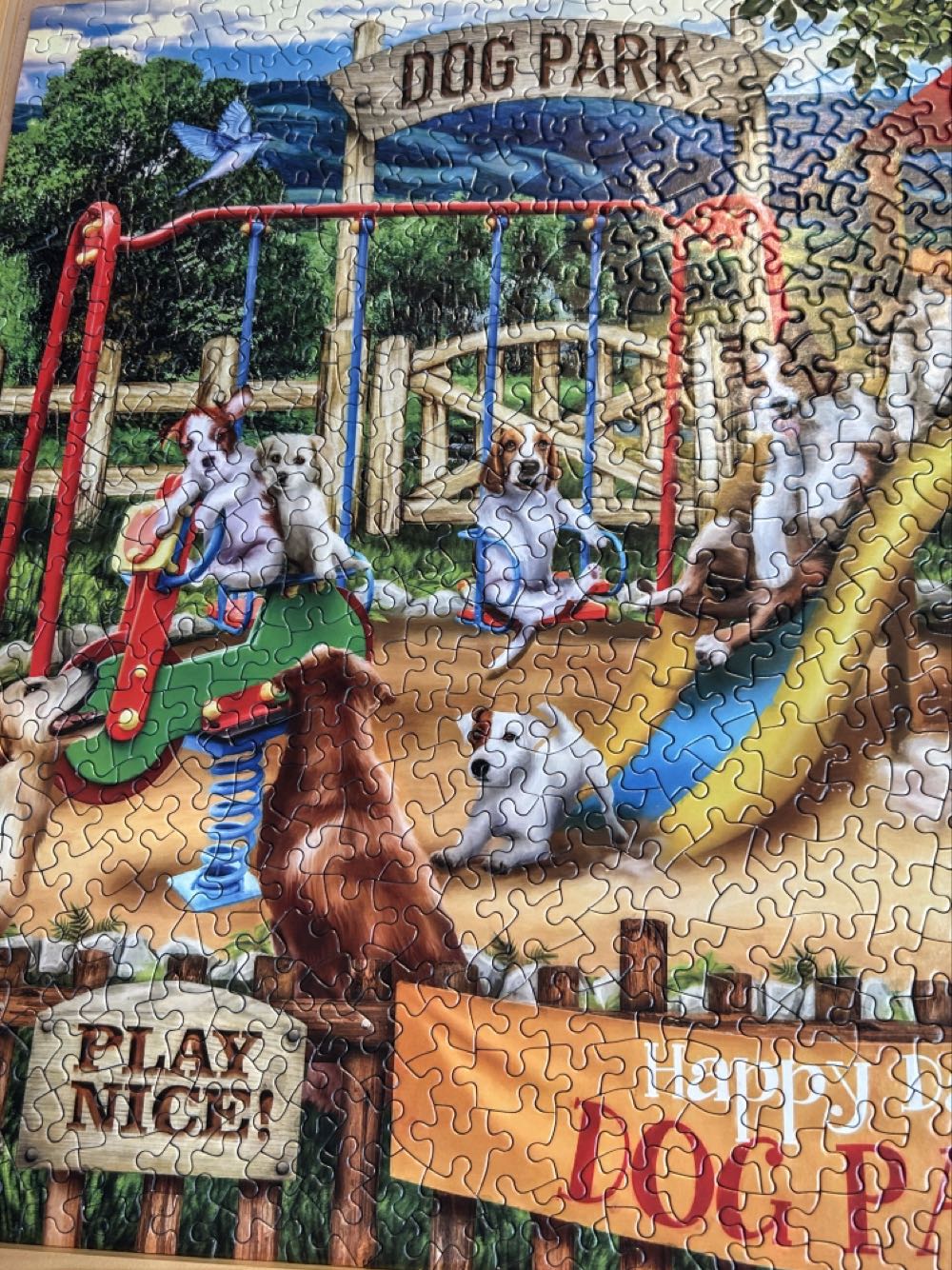Happy Days Dog Park Jenn - SunsOut puzzle collectible [Barcode 796780285385] - Main Image 3