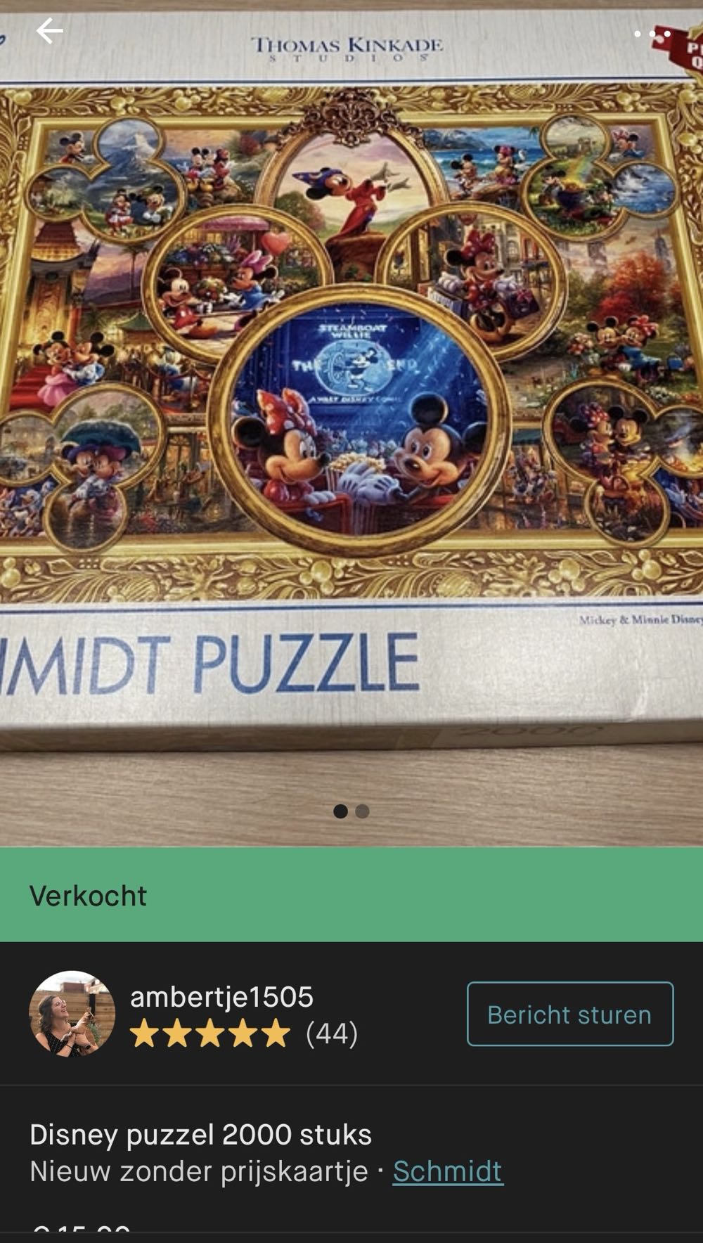 Mickey & Minnie Dream Collage - Schmidt🇩🇪 puzzle collectible [Barcode 4001504573713] - Main Image 4