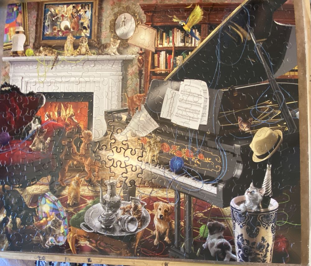 Has Anyone Seen My Yarn? - SunsOut puzzle collectible [Barcode 796780315846] - Main Image 2