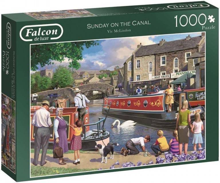 Sunday On The Canal - Falcon de luxe puzzle collectible [Barcode 8710126112069] - Main Image 4