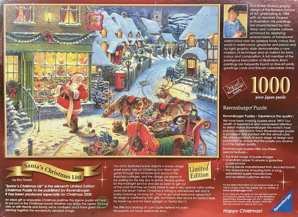 Santa’s Christmas List - Ravensburger puzzle collectible [Barcode 4005556158232] - Main Image 3