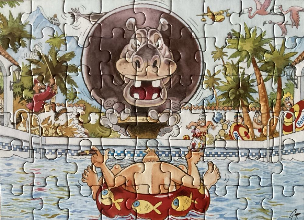 Safari Splash: WASGIJ Original Mini #2 - Falcon puzzle collectible [Barcode 8710126019870] - Main Image 2