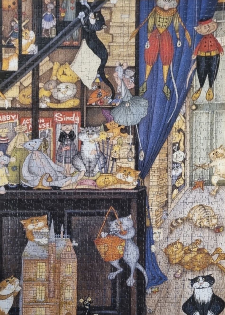Crazy Cats - Cats In A Toy Shop - Ravensburger puzzle collectible [Barcode 4005556157303] - Main Image 3