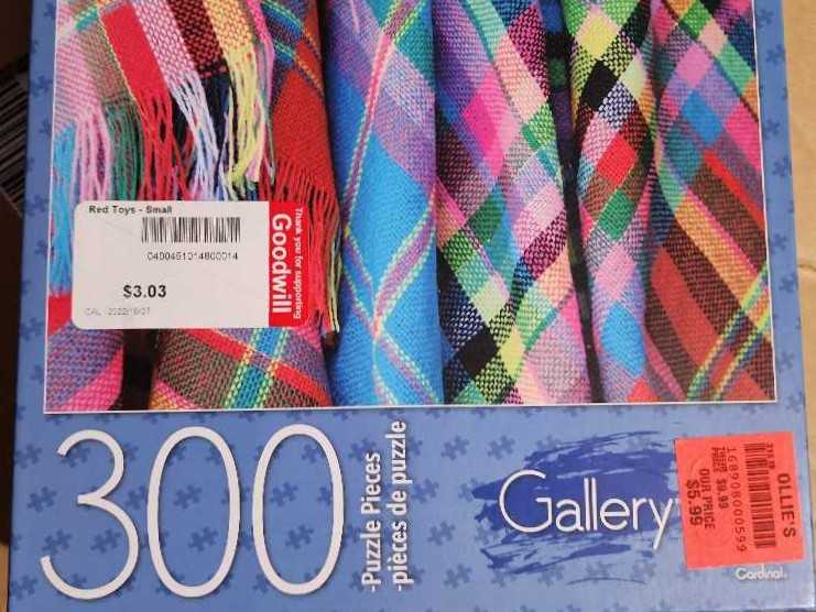 Cardinal Gallery Colorful Blankets 300 Piece Jigsaw New Sealed  puzzle collectible [Barcode 778988258941] - Main Image 1