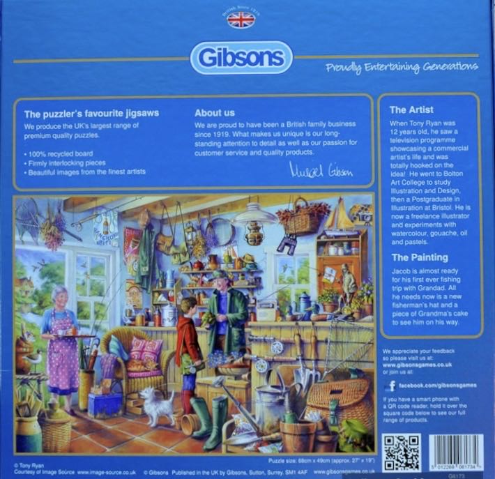 The Fishing Shed - Gibsons puzzle collectible [Barcode 5012269061734] - Main Image 4