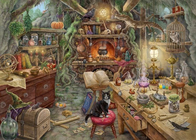 759pc Mystery Jigsaw Exit Witch’s Kitchen 759pc - Ravensburger puzzle collectible [Barcode 4005556199525] - Main Image 2