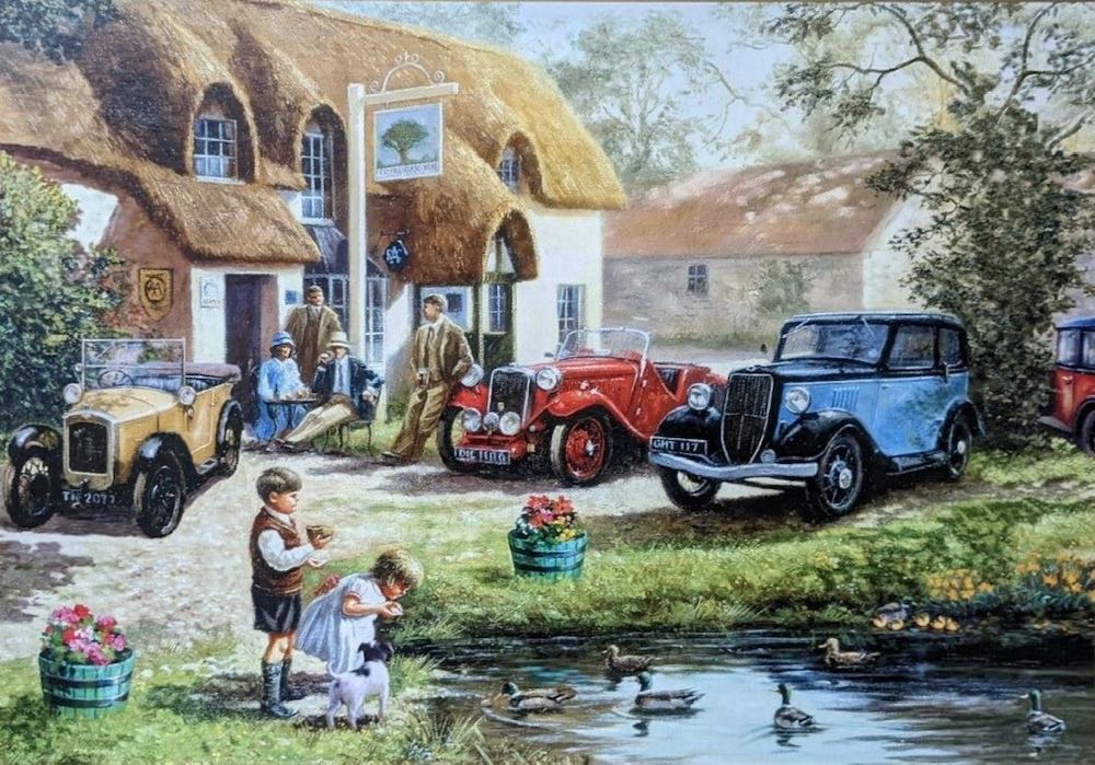 The Old Village Pub, Enjoying The Late Sun - Falcon de luxe puzzle collectible [Barcode 8710126109250] - Main Image 2