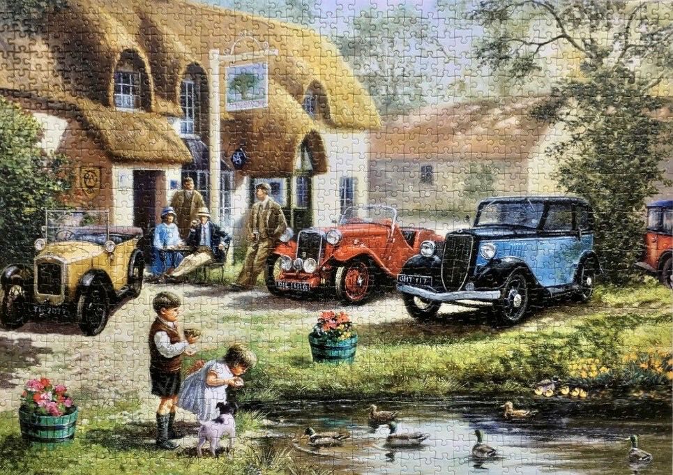 The Old Village Pub, Enjoying The Late Sun - Falcon de luxe puzzle collectible [Barcode 8710126109250] - Main Image 3
