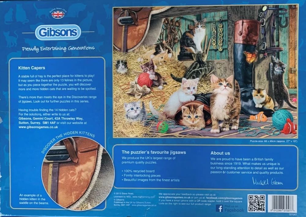 Discoveries Kitten Capers - Gibsons 🇬🇧 puzzle collectible [Barcode 5012269070477] - Main Image 4