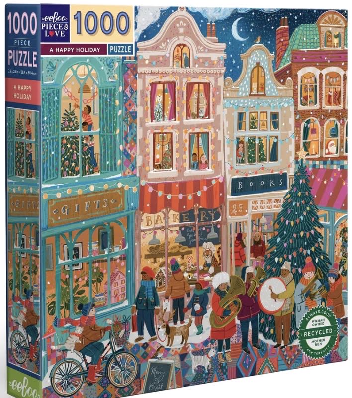 Pieces & Love - A Happy Holiday - Eeboo puzzle collectible [Barcode 689196513688] - Main Image 1