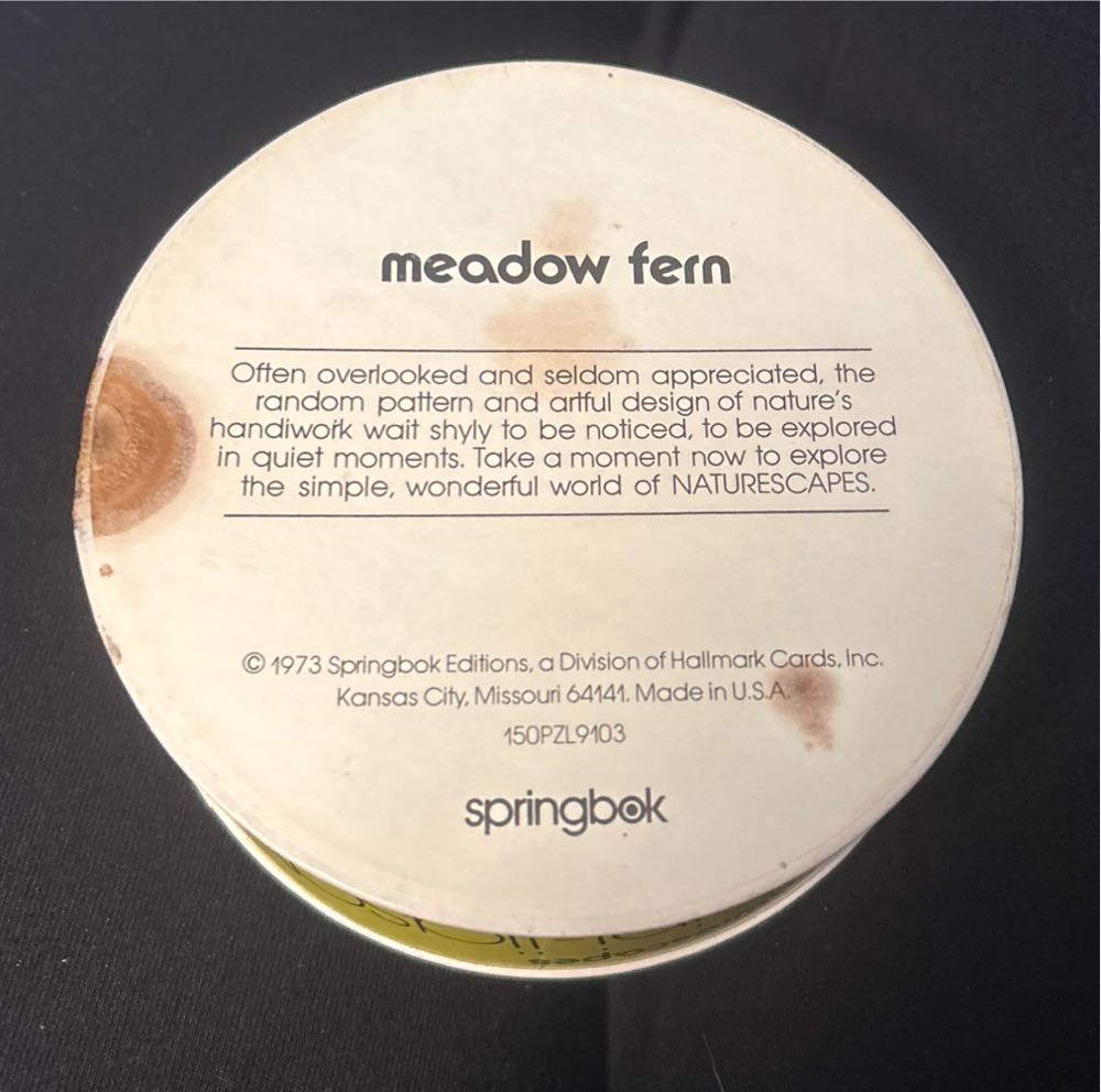 Meadow Fern - Mini Round - Springbok puzzle collectible - Main Image 2