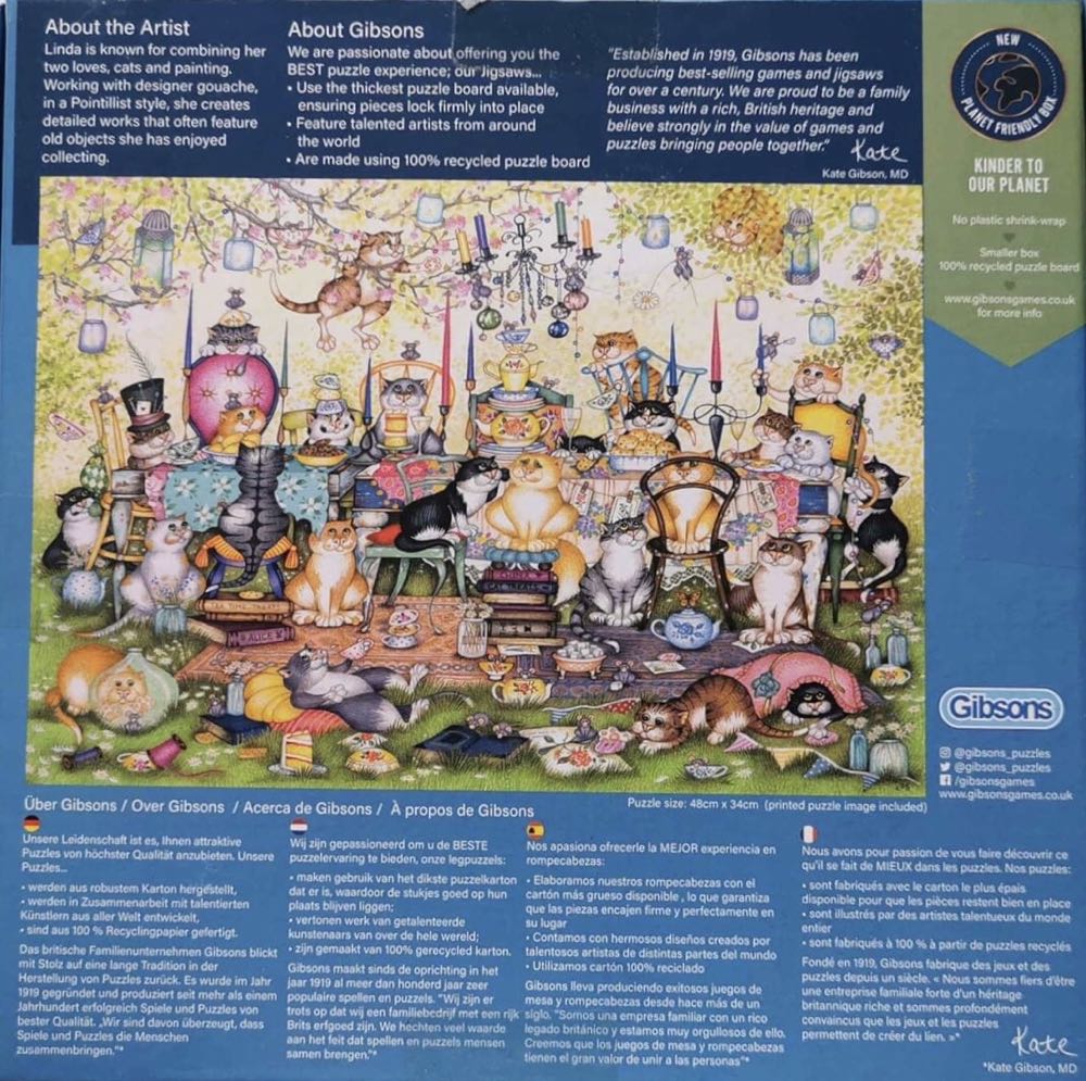 Mad Catter’s tea party - Gibsons puzzle collectible [Barcode 5012269027174] - Main Image 4