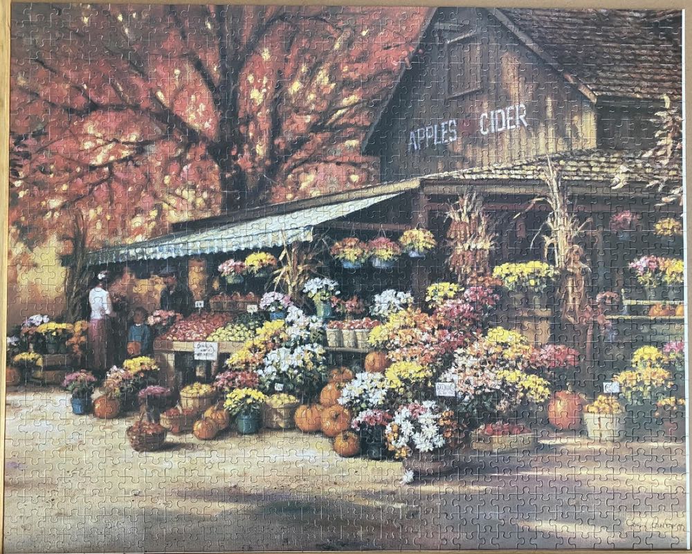 Autumn Market (BAC) For Sale - White Mountain puzzle collectible [Barcode 724819247745] - Main Image 2