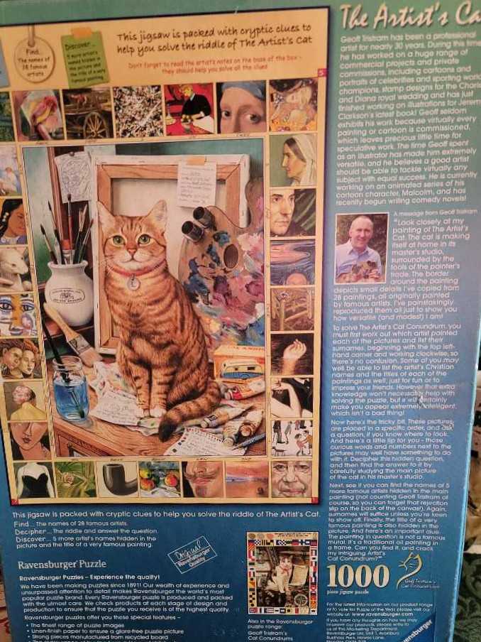 The Artist’s Cat - Ravensburger puzzle collectible - Main Image 2