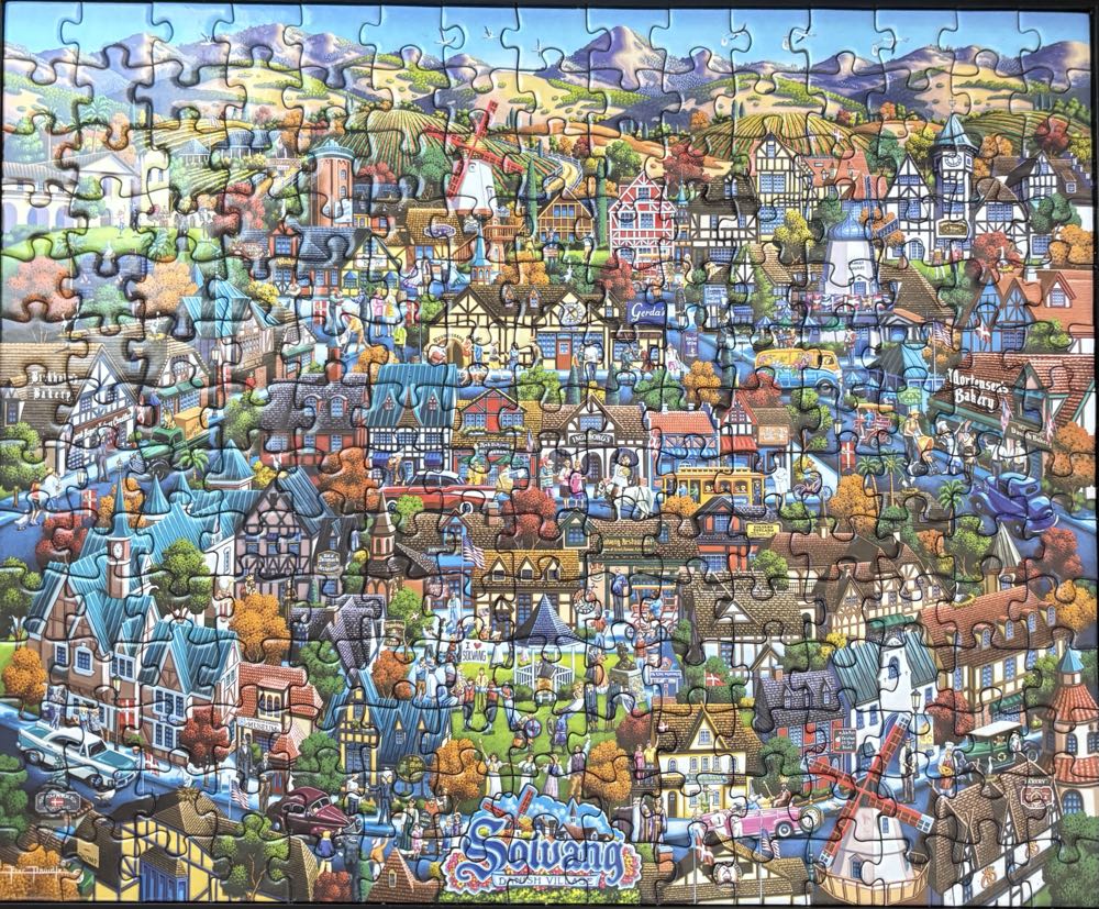 Solvang Danish Village - Dowdle puzzle collectible [Barcode 671095402910] - Main Image 2