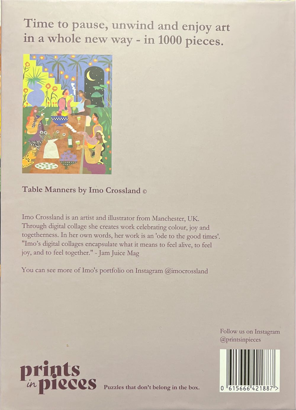 Table Manners - Prints in Pieces puzzle collectible [Barcode 615666421887] - Main Image 2