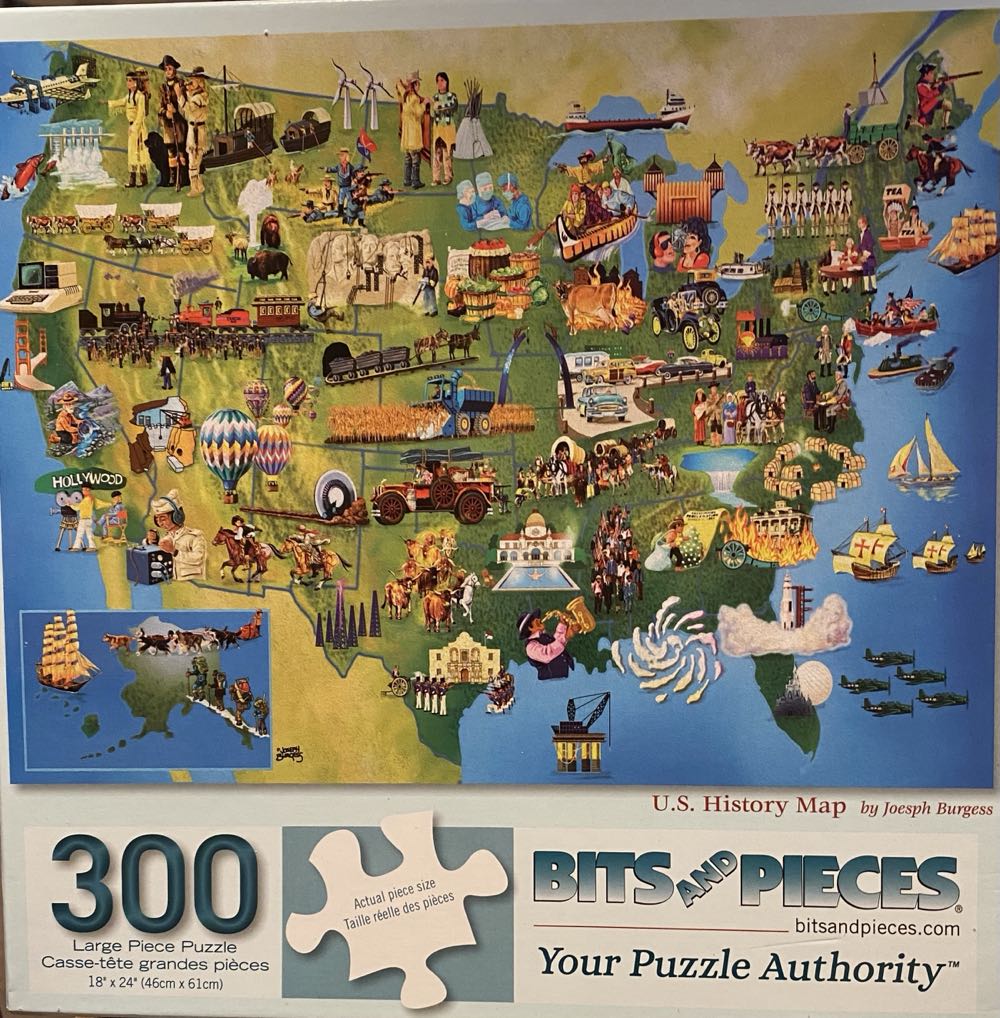 U.S. History Map - Bits & Pieces puzzle collectible [Barcode 192949061331] - Main Image 2