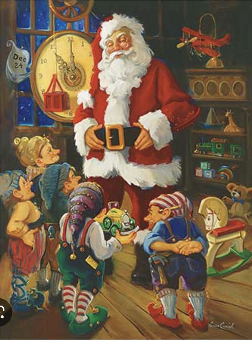 Santa And His Elves-maybe Kri - White Mountain Puzzles puzzle collectible - Main Image 2