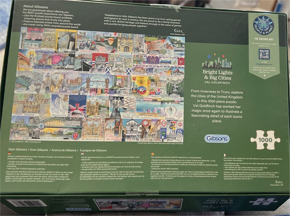 Bright Lights & Big Cities - Gibsons puzzle collectible [Barcode 5012269071283] - Main Image 3