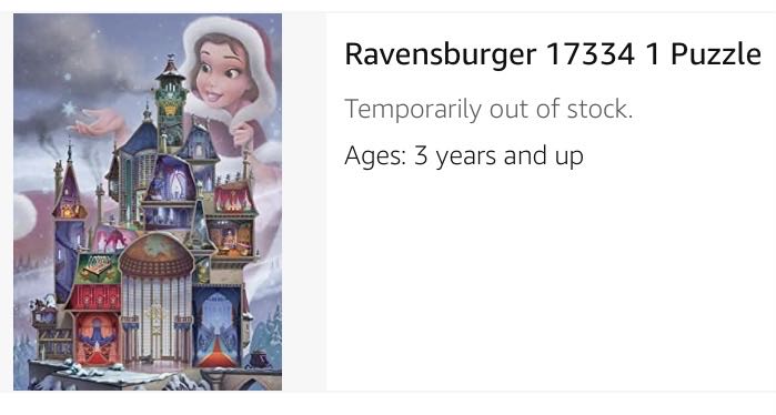 Castle Collection: Belle - Ravenburger puzzle collectible - Main Image 3