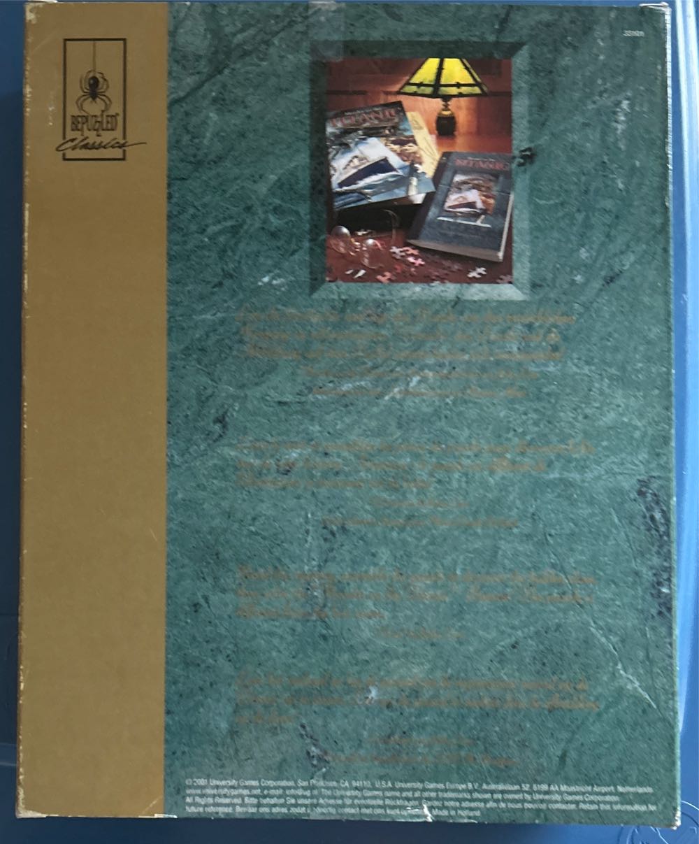 Titanic Mystery Puzzel  - Bepuzzled Classics puzzle collectible [Barcode 023332331017] - Main Image 2