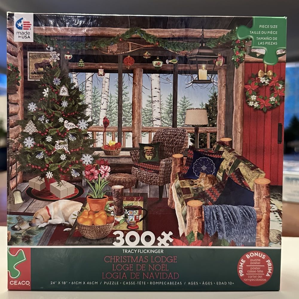 Christmas Lodge - Ceaco puzzle collectible [Barcode 021081223645] - Main Image 2
