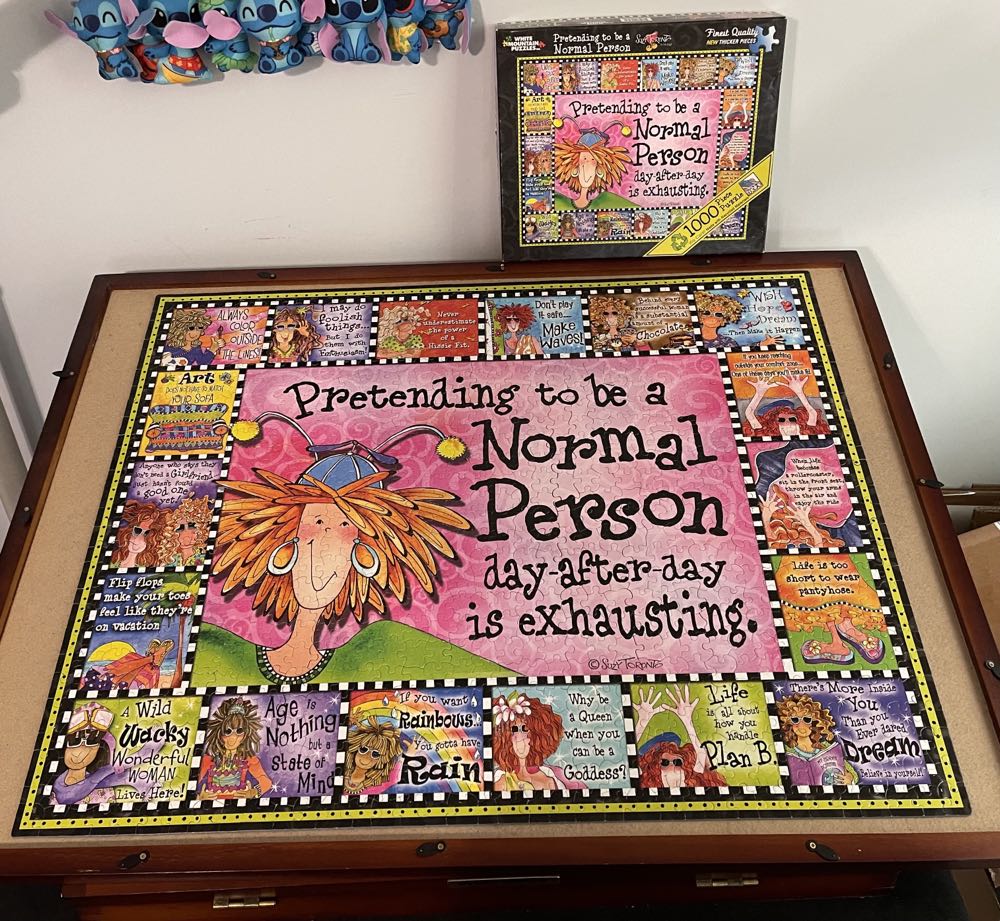 Pretending To Be A Normal Person - White Mountain Puzzles puzzle collectible [Barcode 724819253272] - Main Image 2