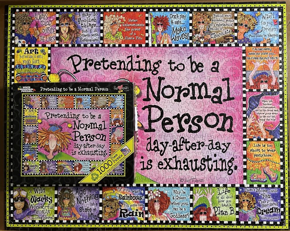 Pretending To Be A Normal Person - White Mountain Puzzles puzzle collectible [Barcode 724819253272] - Main Image 3