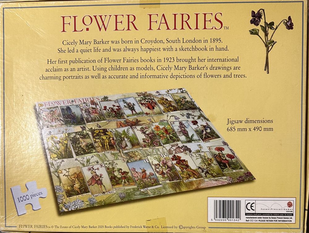 Flower Fairies Alphabet Postcards🟦 - Warne & Co puzzle collectible [Barcode 5032235001342] - Main Image 2