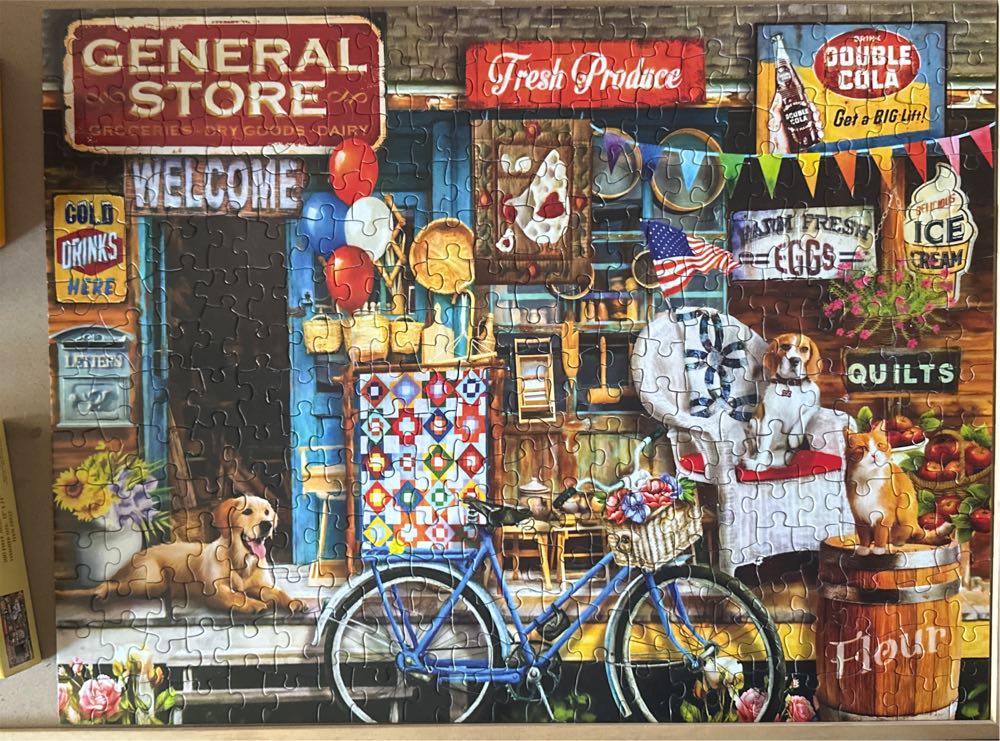 Waiting At The Store NIB  - SunsOut puzzle collectible [Barcode 796780297814] - Main Image 2