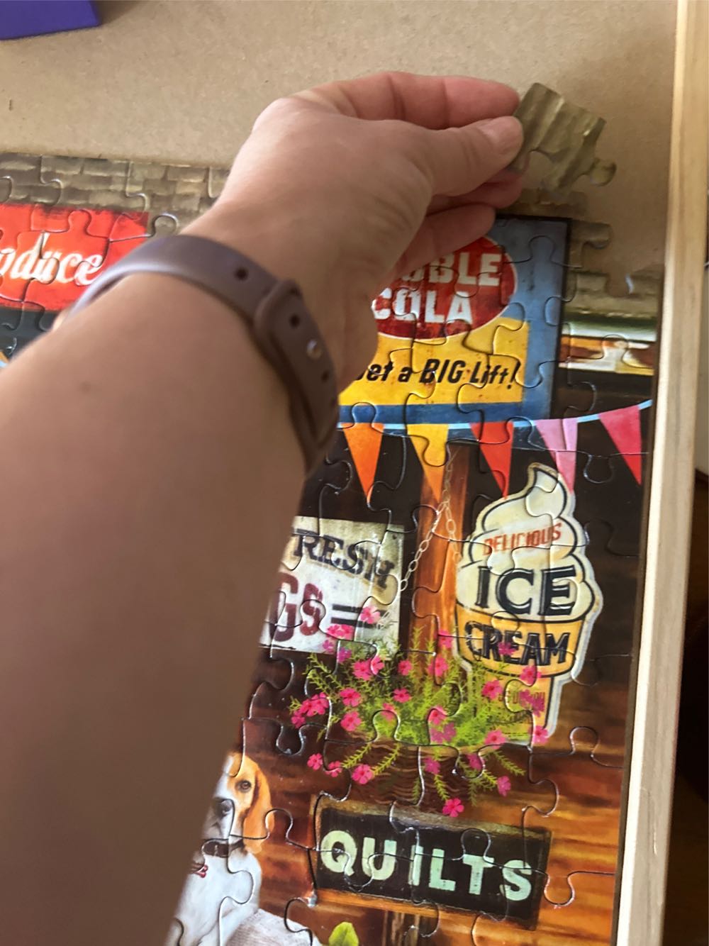 Waiting At The Store NIB  - SunsOut puzzle collectible [Barcode 796780297814] - Main Image 3